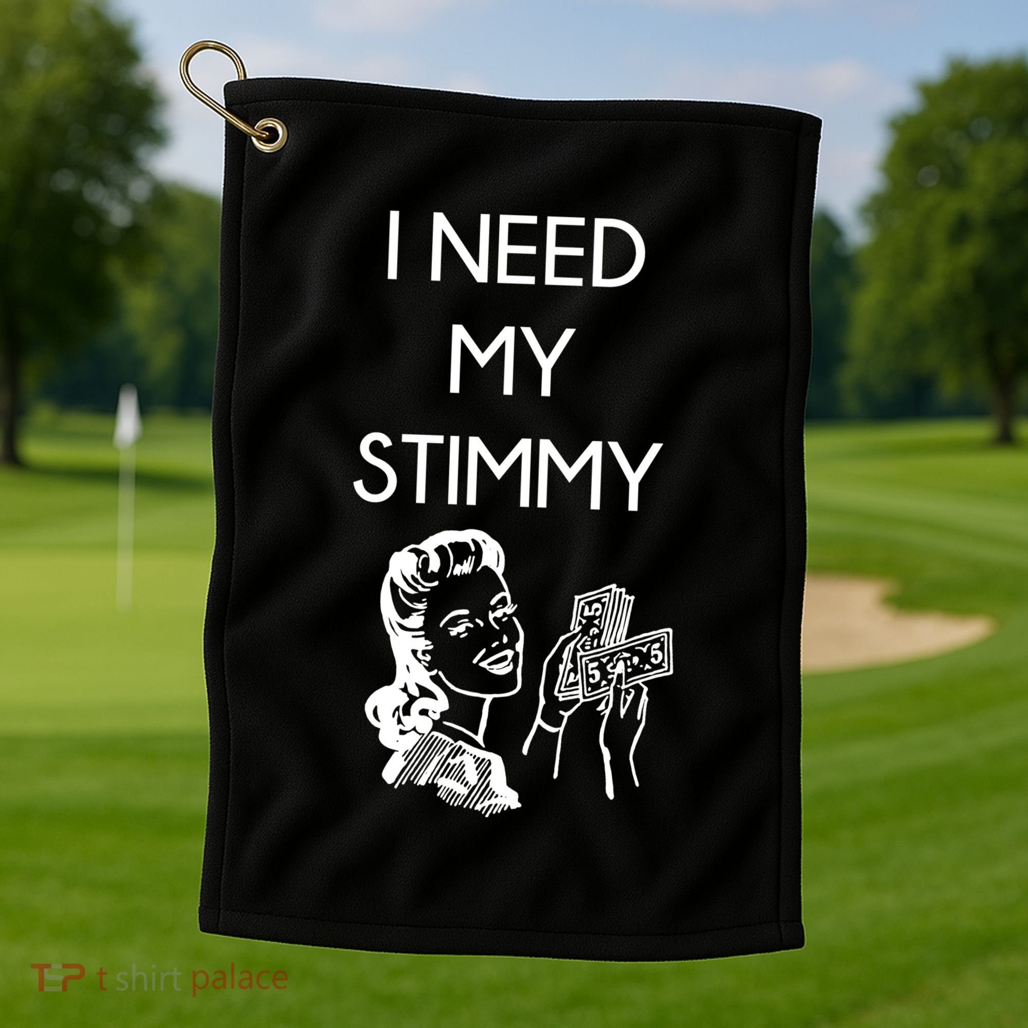 I Need My Stimmy Funny Stimulus Check Golf Towel