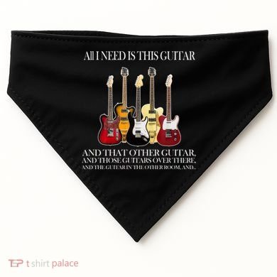 I Need My Ukulele Guitars USA-Made Doggie Bandana