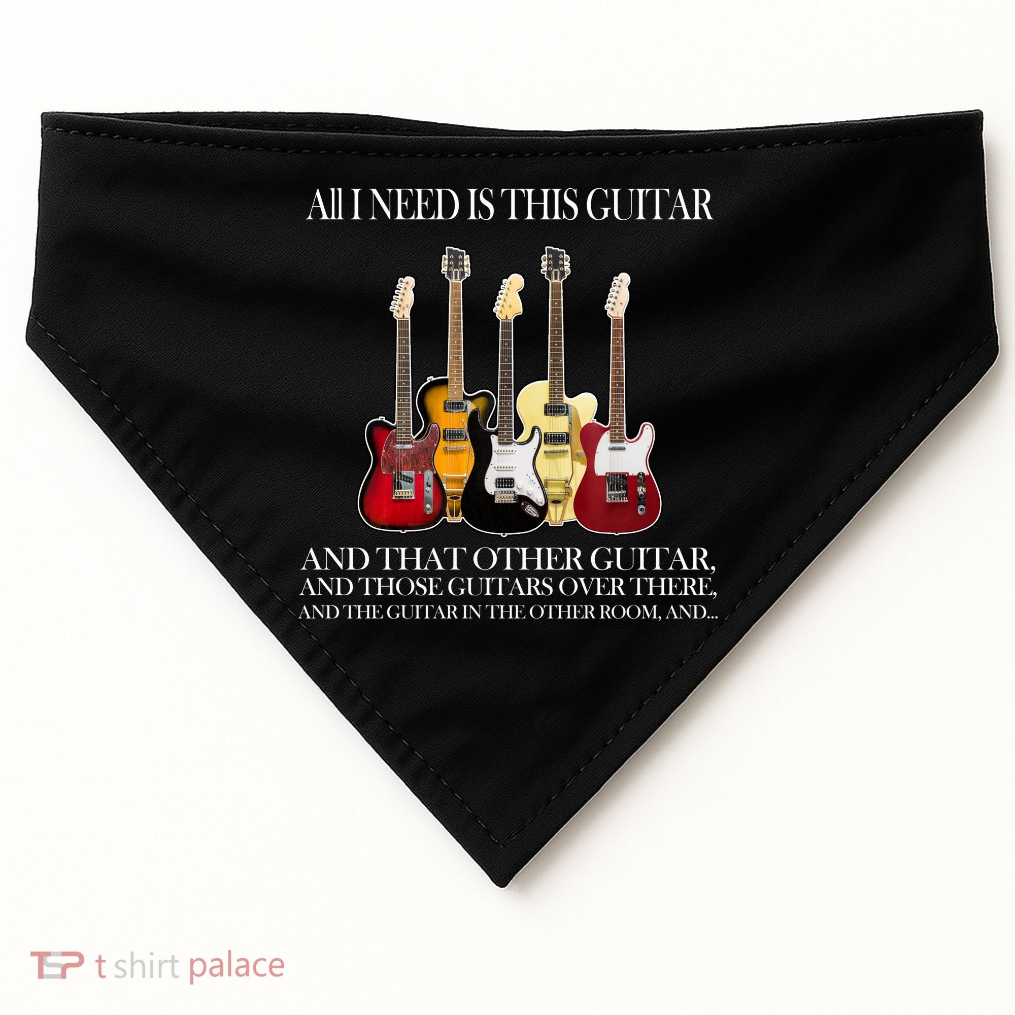 I Need My Ukulele Guitars USA-Made Doggie Bandana