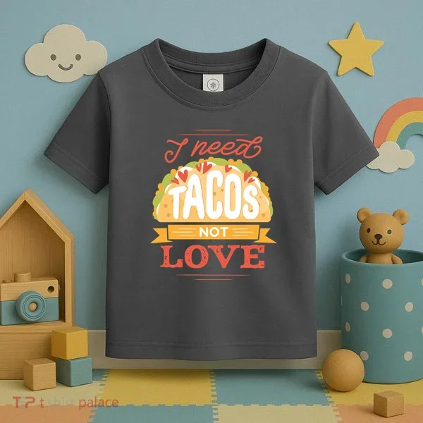 I Need Tacos Not love Toddler T-Shirt