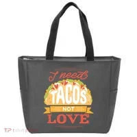 I Need Tacos Not love Tote Bag thumb 0