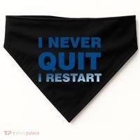 I Never Quit I Restart Gamer USA-Made Doggie Bandana thumb 0