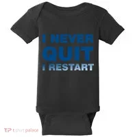 I Never Quit I Restart Gamer Baby Bodysuit thumb 0