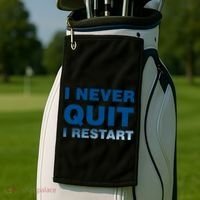 I Never Quit I Restart Gamer Golf Towel thumb 2