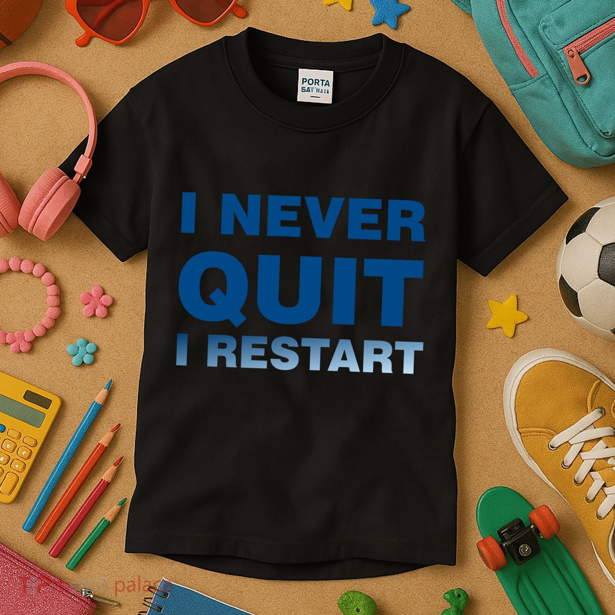 I Never Quit I Restart Gamer Kids T-Shirt