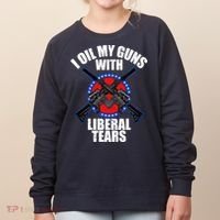 I Oil My Guns With Liberal tears Women's Sweatshirt thumb 0