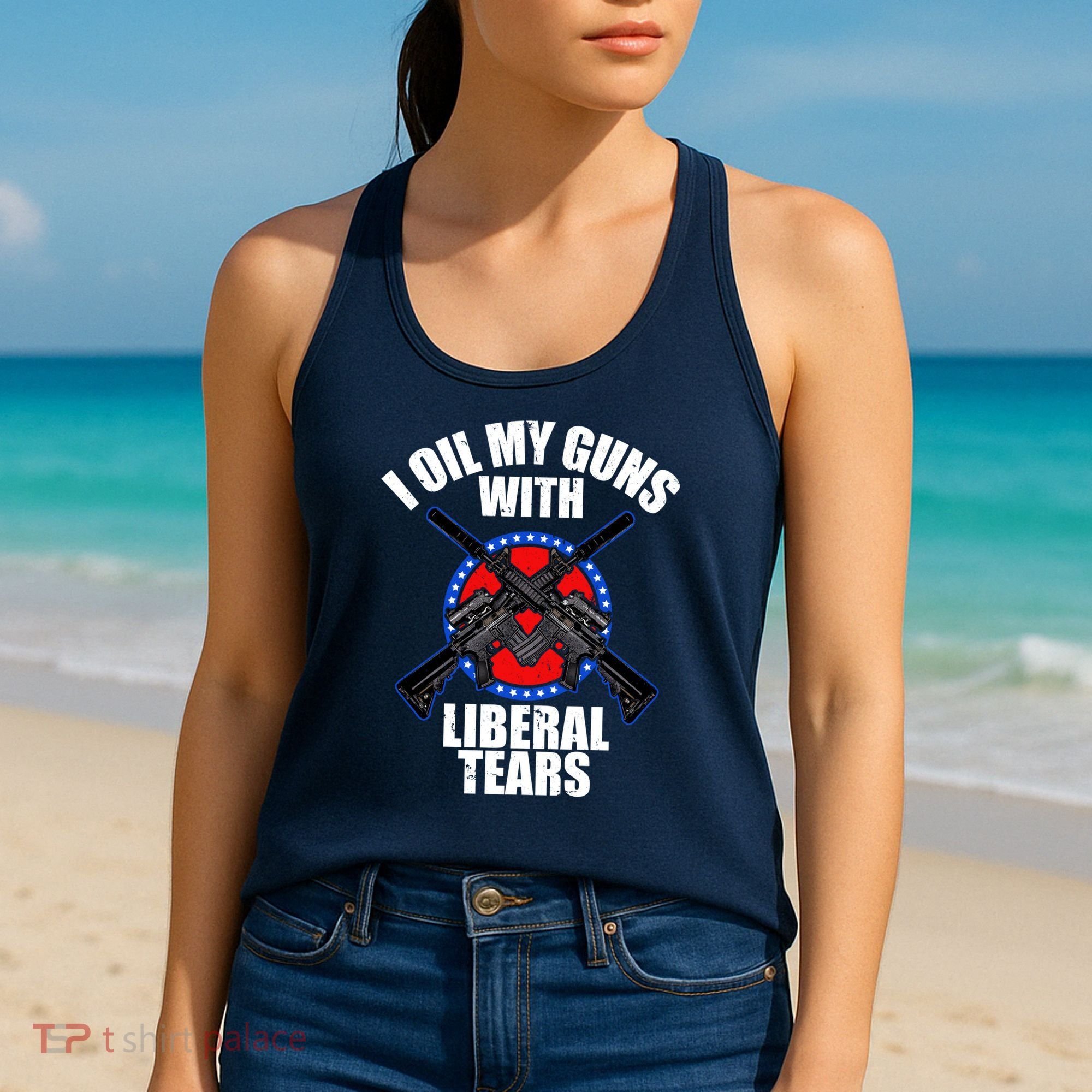 I Oil My Guns With Liberal tears Women's Tank Top