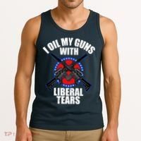 I Oil My Guns With Liberal tears Tank Top thumb 3