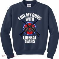 I Oil My Guns With Liberal tears Kids Sweatshirt thumb 0