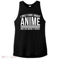I Only Care About Anime And Like Maybe 3 People Ladies PosiCharge Tri-Blend Wicking Tank thumb 0