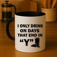 I only Drink On Days That End in Y Coffee Mug thumb 4