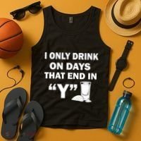 I only Drink On Days That End in Y Tank Top thumb 4