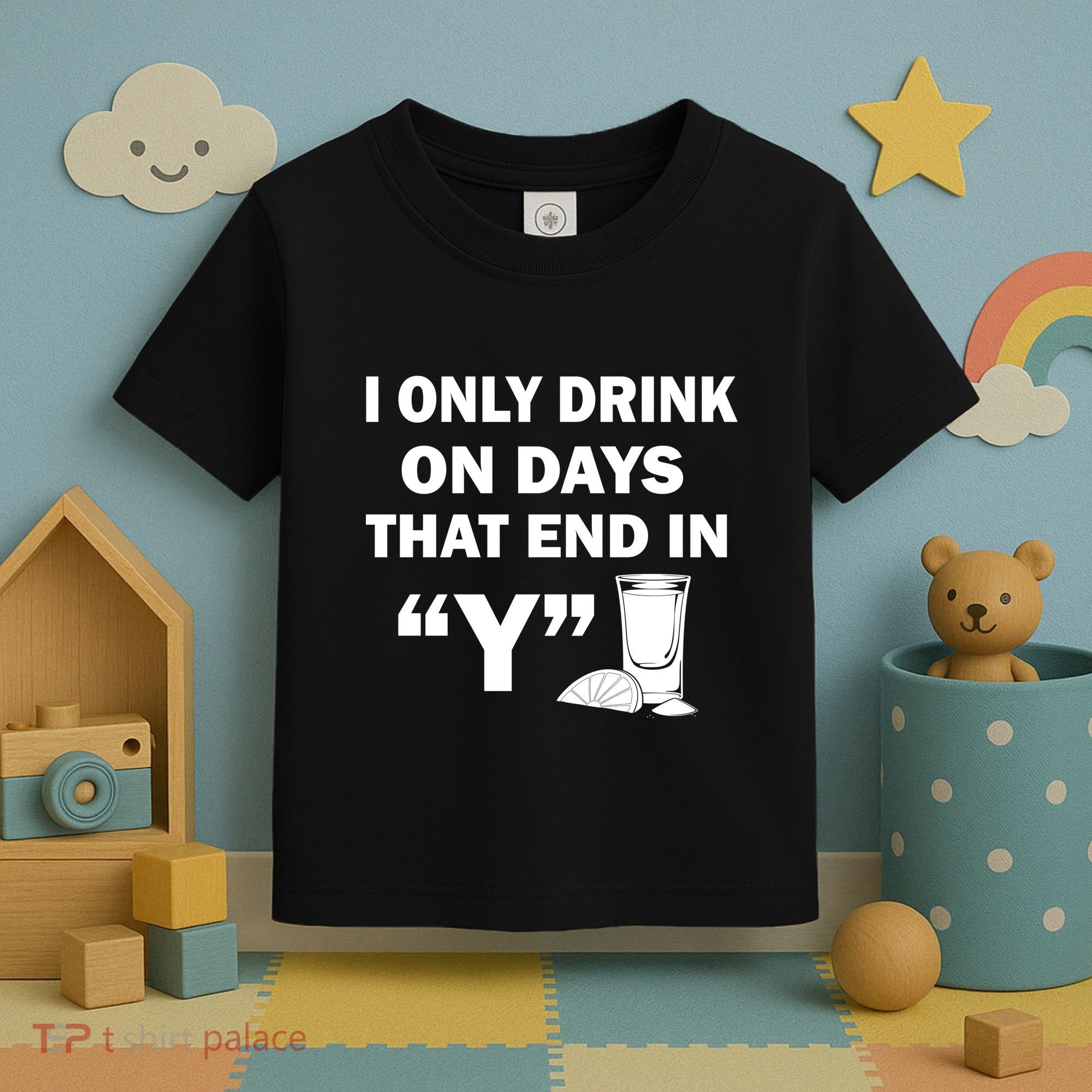 I only Drink On Days That End in Y Toddler T-Shirt