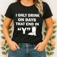 I only Drink On Days That End in Y Women's T-Shirt thumb 2