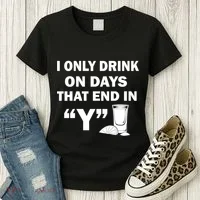 I only Drink On Days That End in Y Women's T-Shirt thumb 3