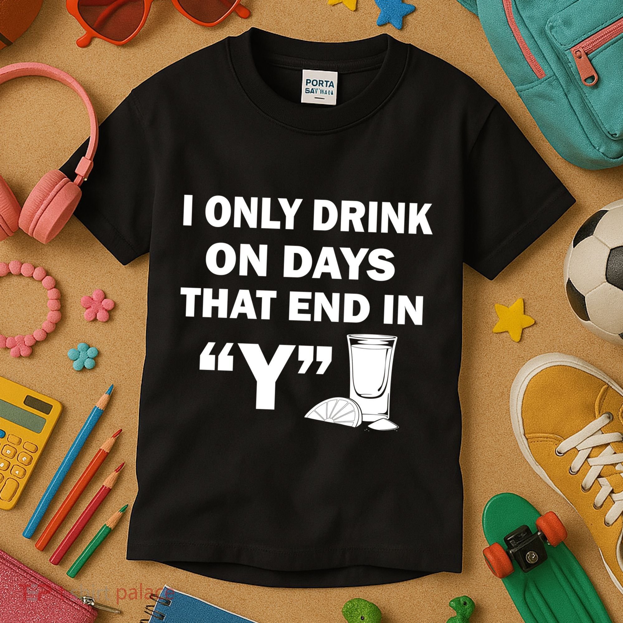 I only Drink On Days That End in Y Kids T-Shirt
