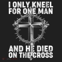 I Only Kneel For One Man And He Died On The Cross Beanie thumb 2