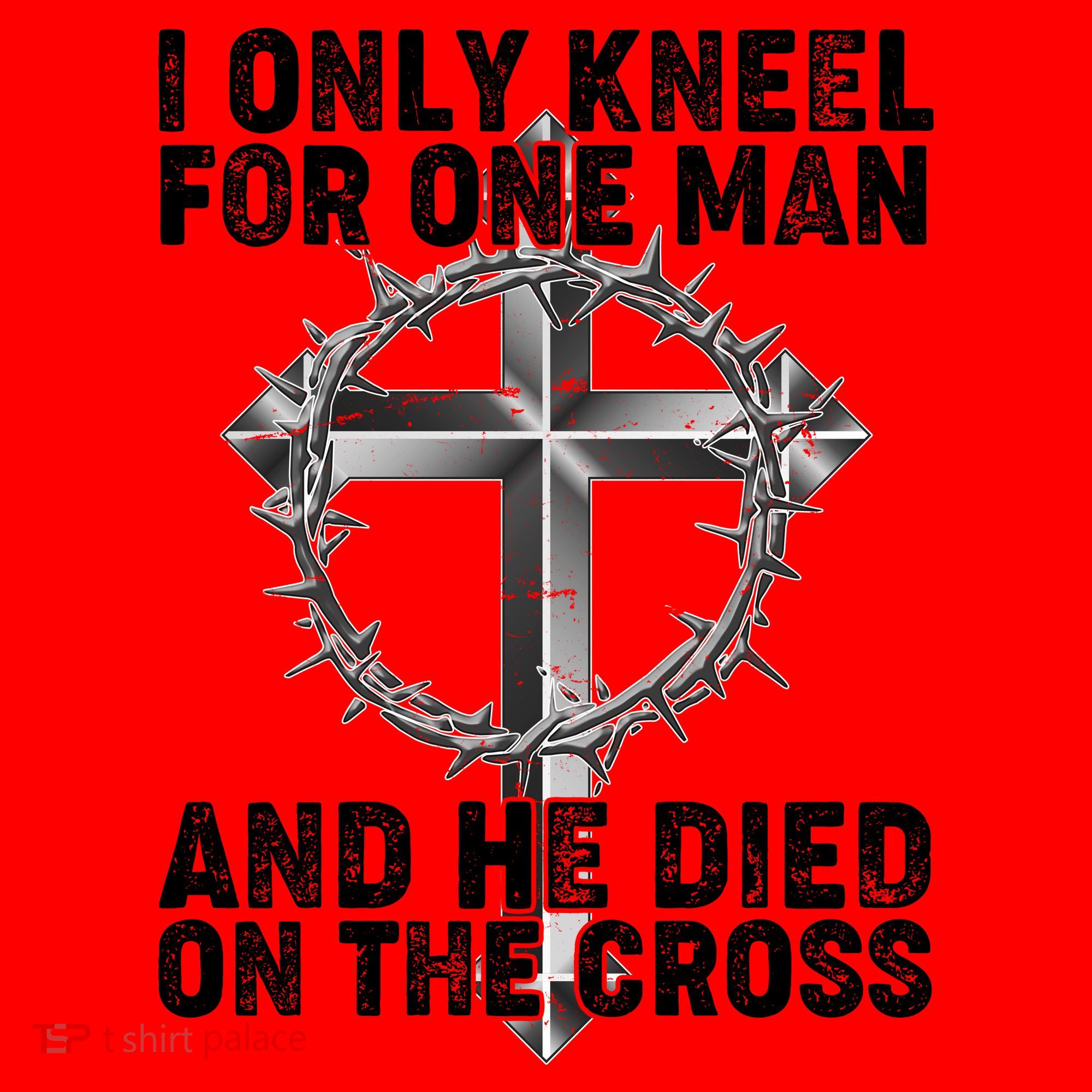 I Only Kneel For One Man And He Died On The Cross Santa Hat