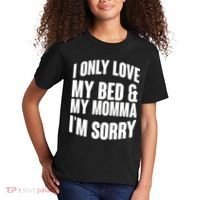 I Only Love My Bed & My Momma Kids T-Shirt thumb 2