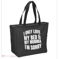 I Only Love My Bed & My Momma Tote Bag thumb 2
