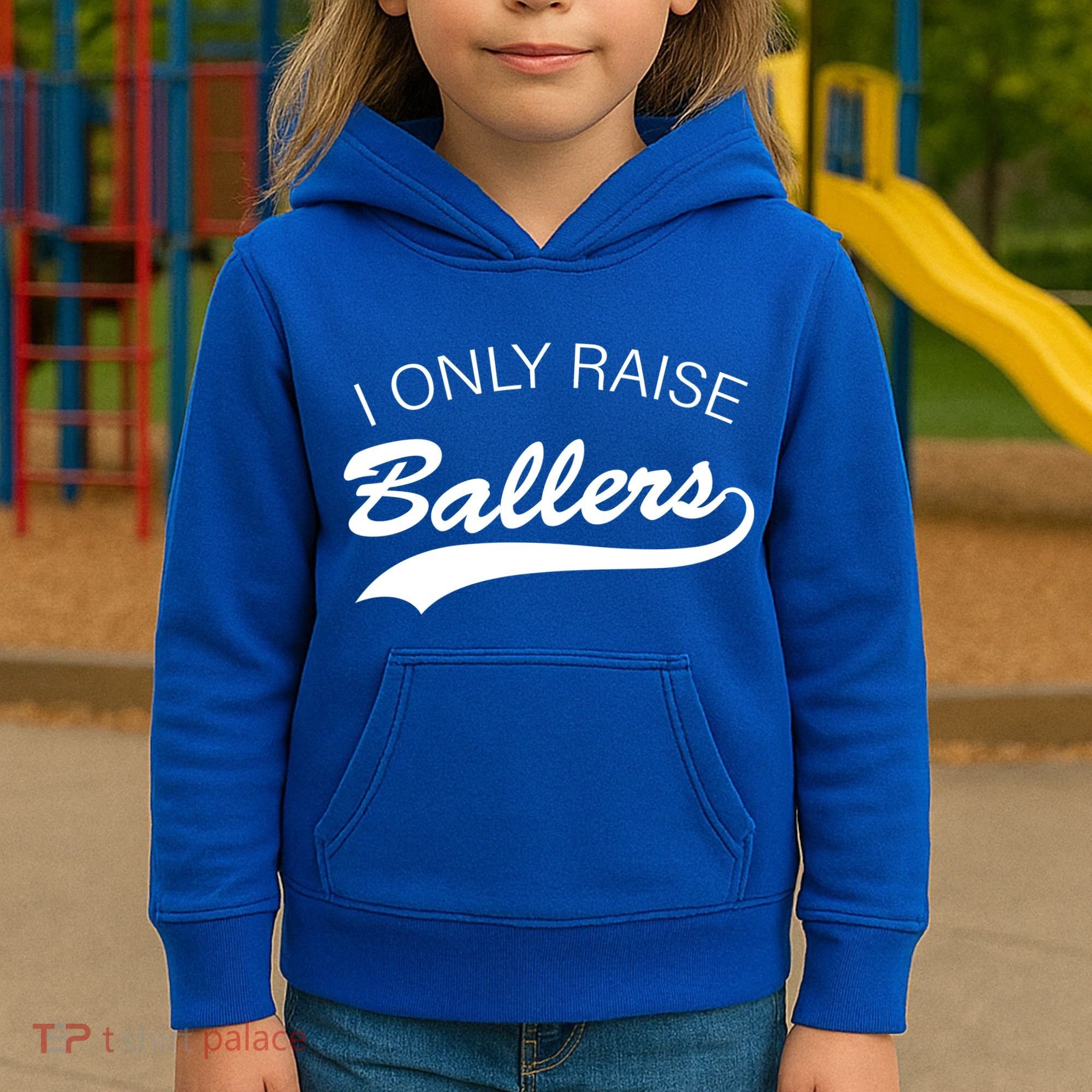 I Only Raise Ballers Kids Hoodie