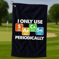 I Only Use Sarcasm Periodically Funny Science Golf Towel thumb 1