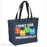 I Only Use Sarcasm Periodically Funny Science Tote Bag thumb 2