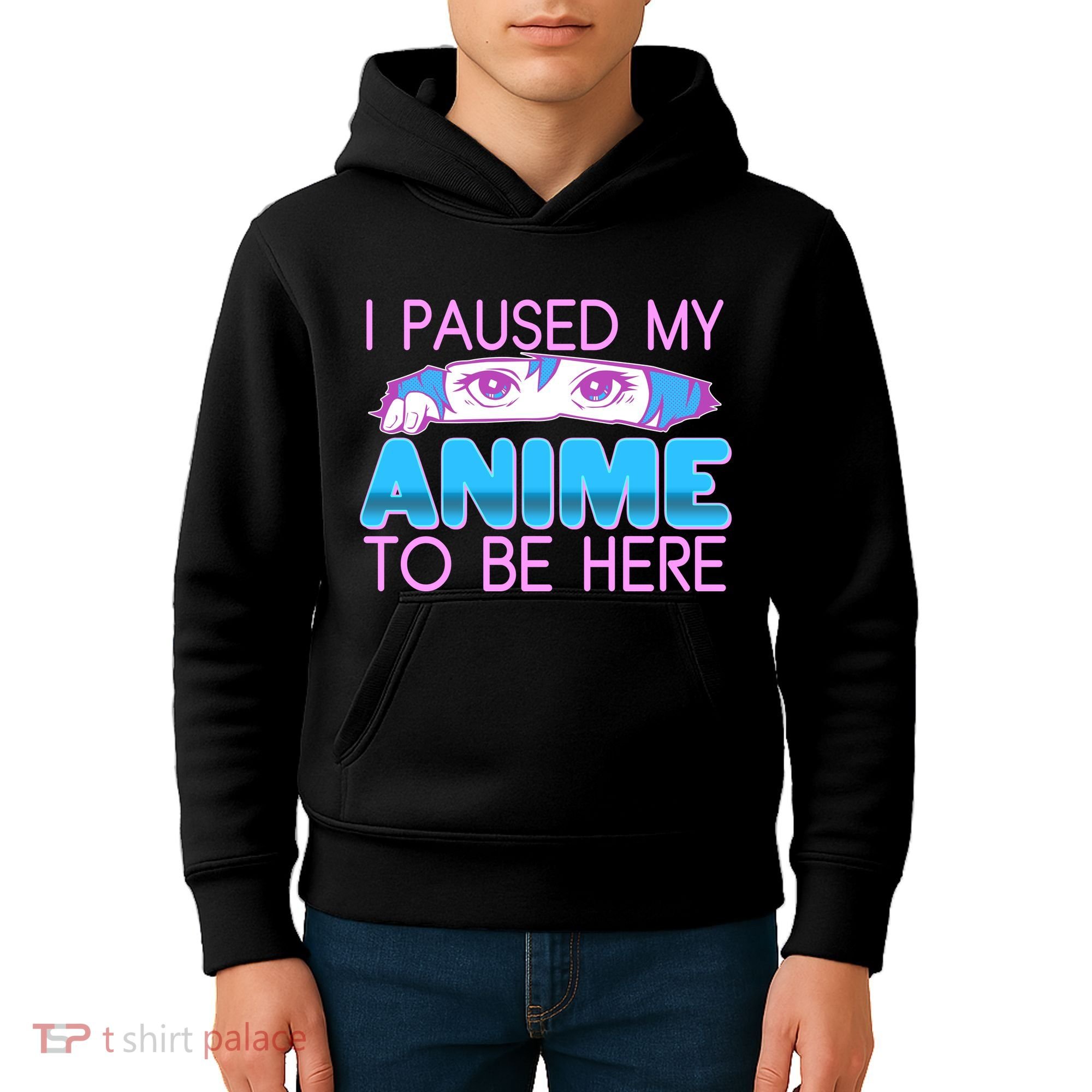 I Pause My Anime To Be Here Anime Fan Kids Hoodie