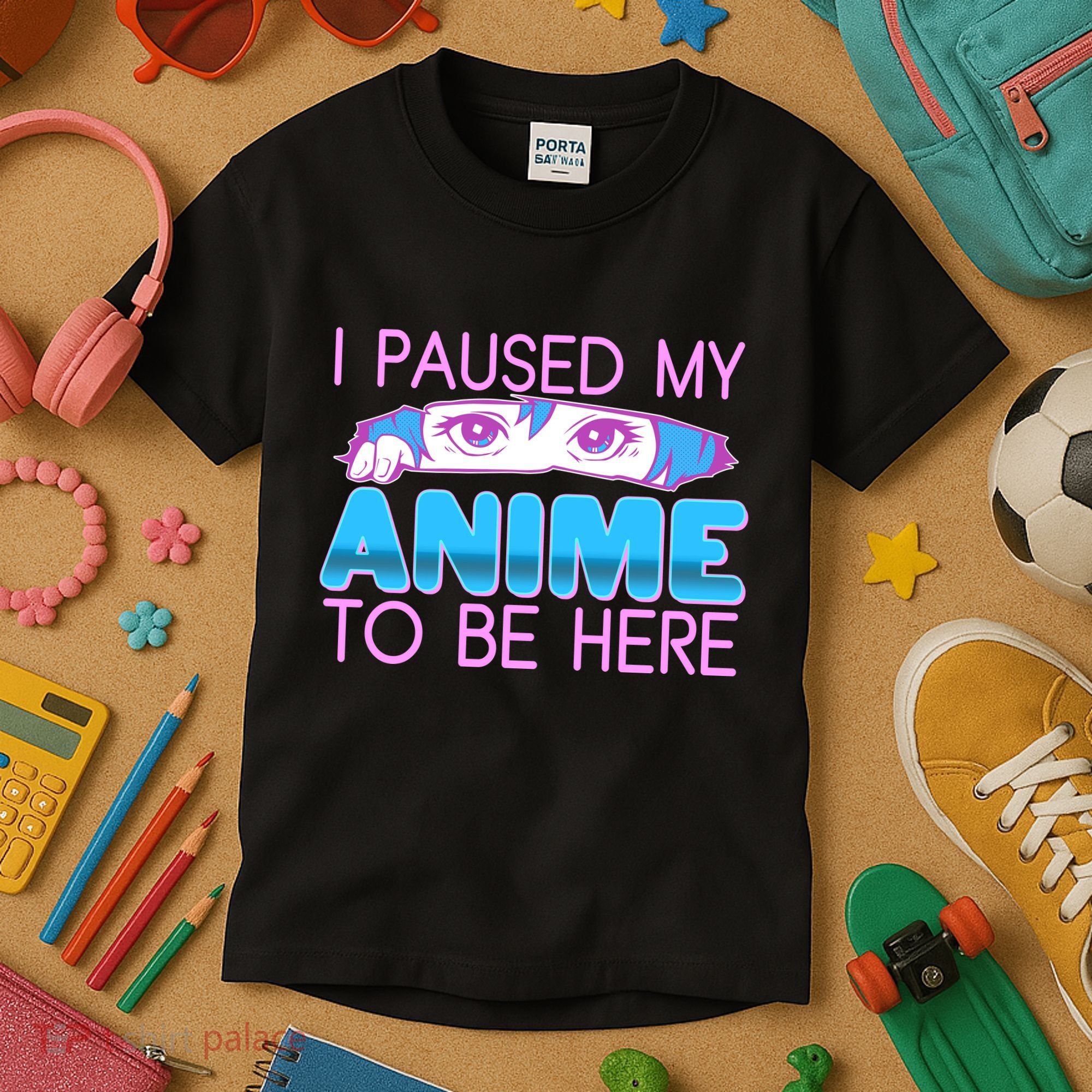 I Pause My Anime To Be Here Anime Fan Kids T-Shirt
