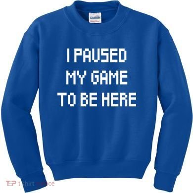I Paused My Game To Be Here Kids Sweatshirt