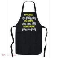 I Paused My Game To Be Here Funny Gamer Apron thumb 0