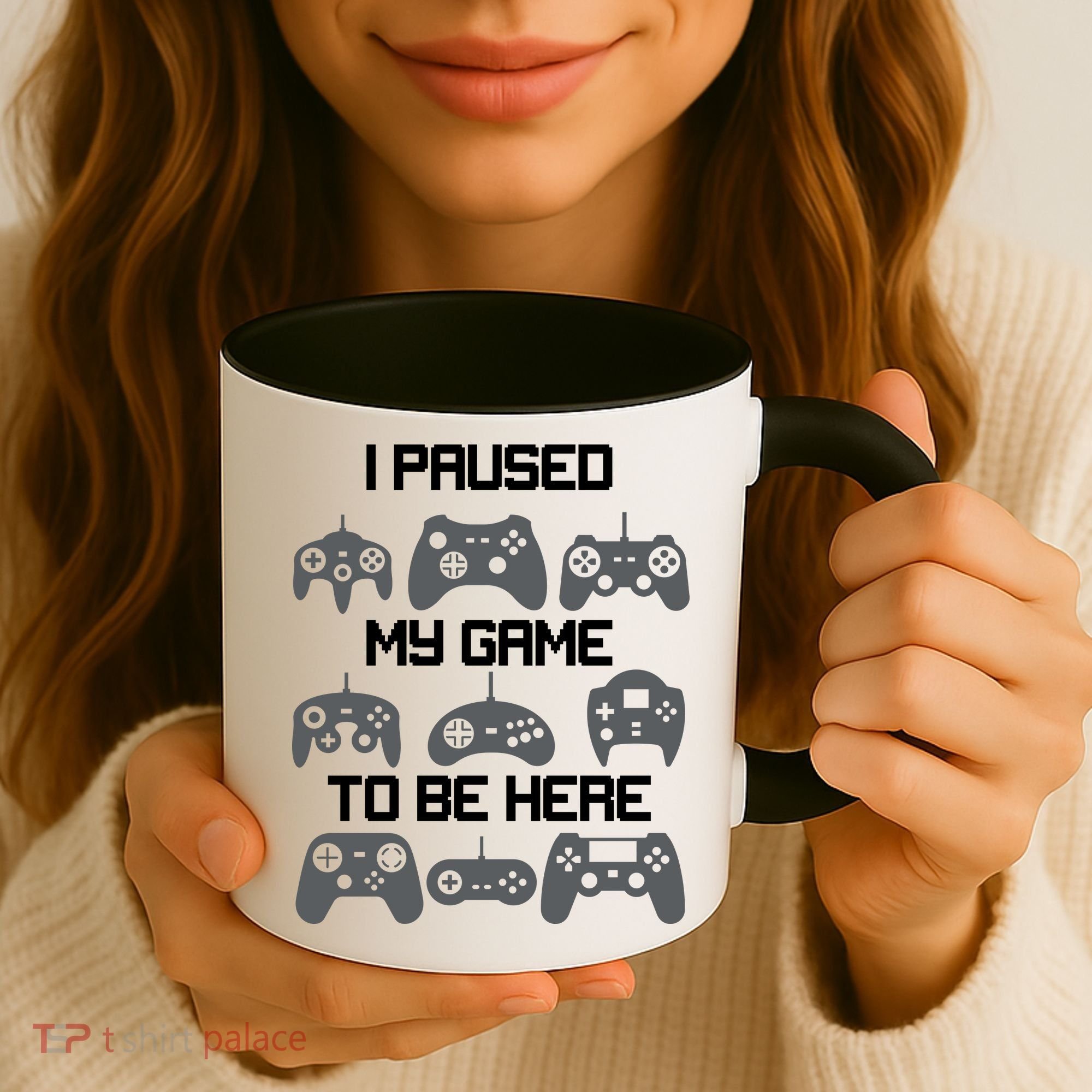 I Paused My Game To Be Here Funny Gamer Coffee Mug