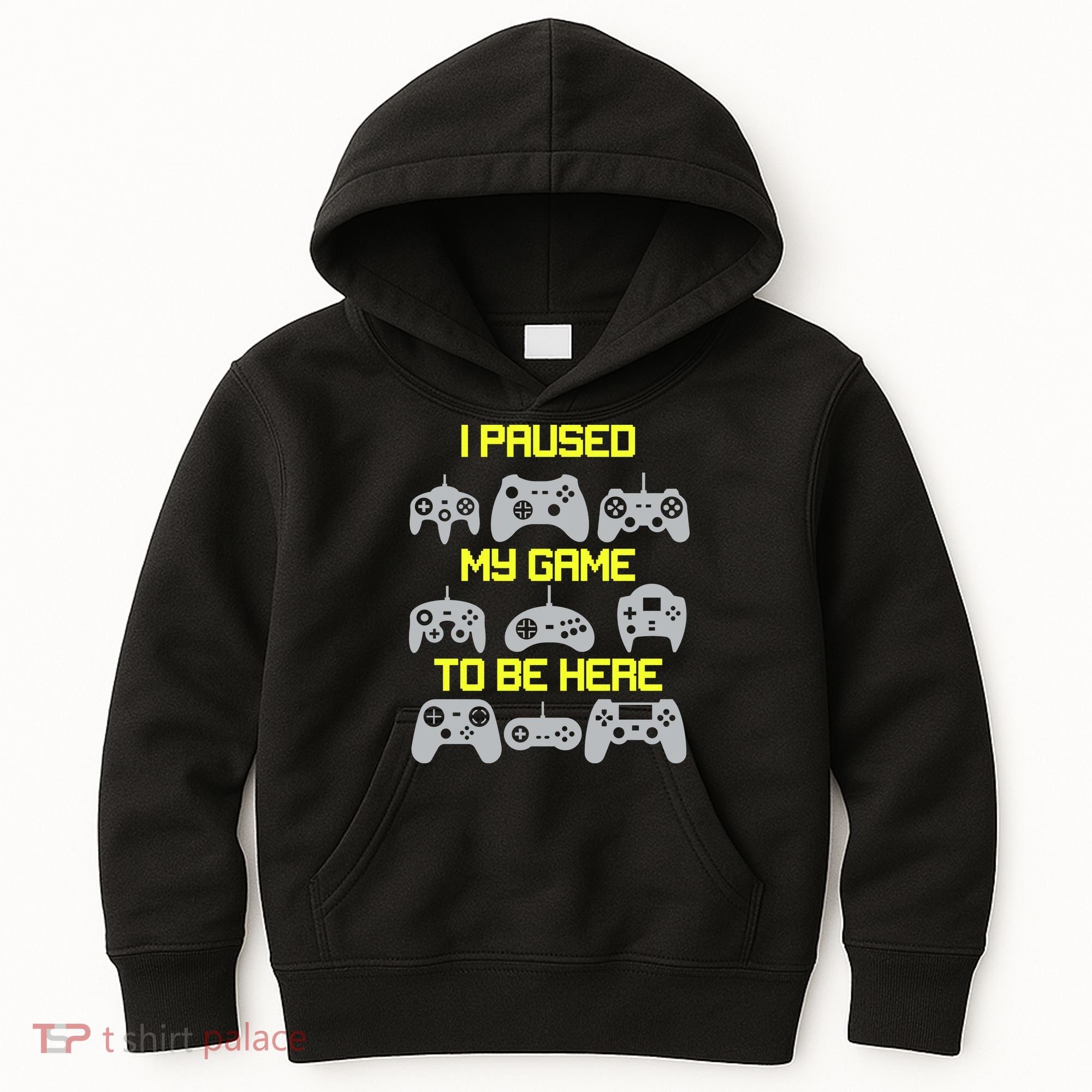 I Paused My Game To Be Here Funny Gamer Kids Hoodie