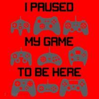 I Paused My Game To Be Here Funny Gamer Santa Hat thumb 1