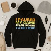 I Paused My Game To Be Here Retro Controllers Hoodie thumb 3