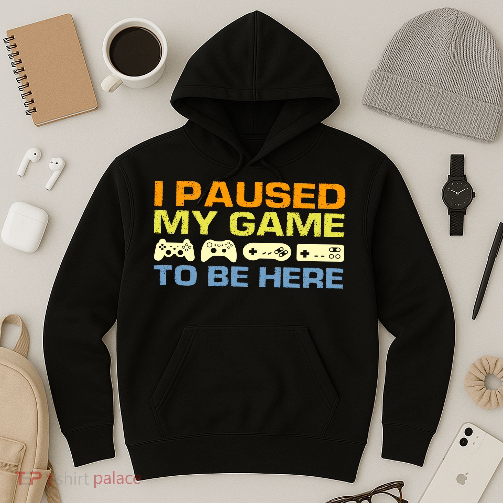 I Paused My Game To Be Here Retro Controllers Hoodie