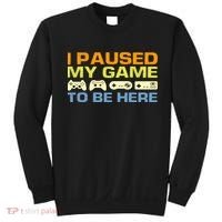 I Paused My Game To Be Here Retro Controllers Sweatshirt thumb 0