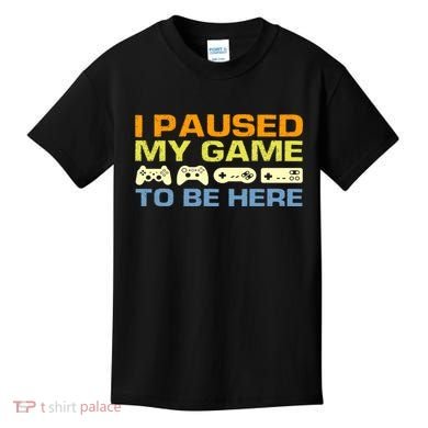I Paused My Game To Be Here Retro Controllers Kids T-Shirt