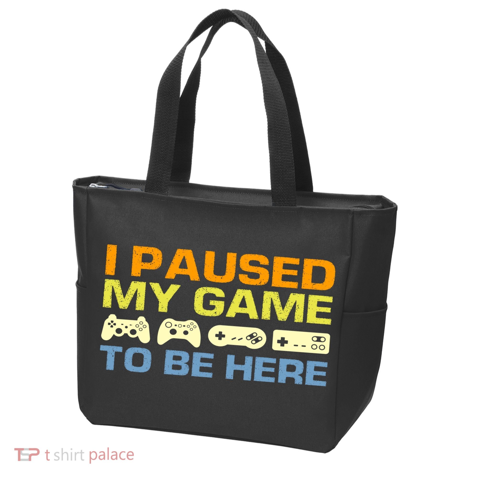I Paused My Game To Be Here Retro Controllers Tote Bag