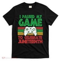 I Paused My Game To Celebrate Juneteenth T-Shirt thumb 0
