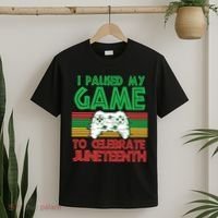 I Paused My Game To Celebrate Juneteenth T-Shirt thumb 2