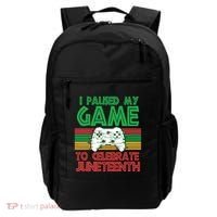 I Paused My Game To Celebrate Juneteenth Backpack thumb 0