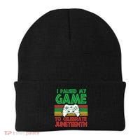I Paused My Game To Celebrate Juneteenth Beanie thumb 0