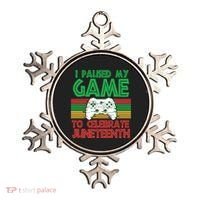 I Paused My Game To Celebrate Juneteenth Ornament thumb 0