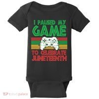 I Paused My Game To Celebrate Juneteenth Baby Bodysuit thumb 0