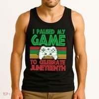 I Paused My Game To Celebrate Juneteenth Tank Top thumb 3