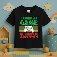 I Paused My Game To Celebrate Juneteenth Toddler T-Shirt thumb 3