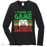 I Paused My Game To Celebrate Juneteenth Women's Long Sleeve Shirt thumb 0