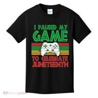 I Paused My Game To Celebrate Juneteenth Kids T-Shirt thumb 0