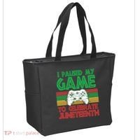 I Paused My Game To Celebrate Juneteenth Tote Bag thumb 2